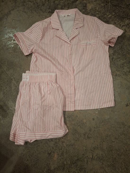 Rampage Other - Rampage Pink and White Striped Pajama Set